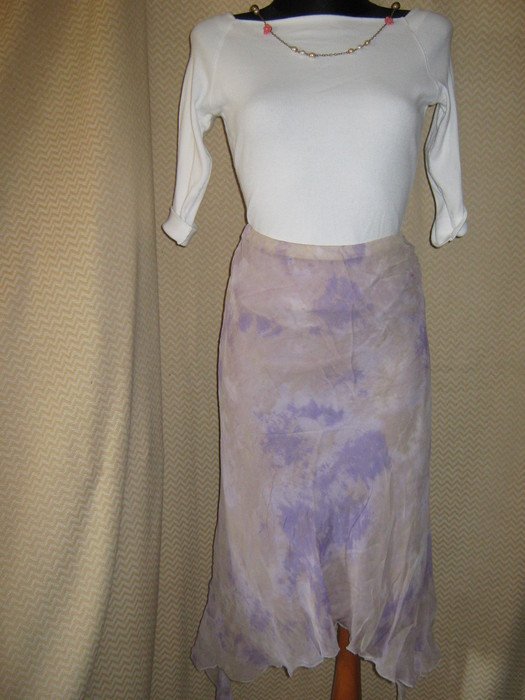  NEU * Batik- Look * Seiden Chiffon * Crinkel * Elfen- Style * Zipfel * ROCK oder Bandaeu KLEID 