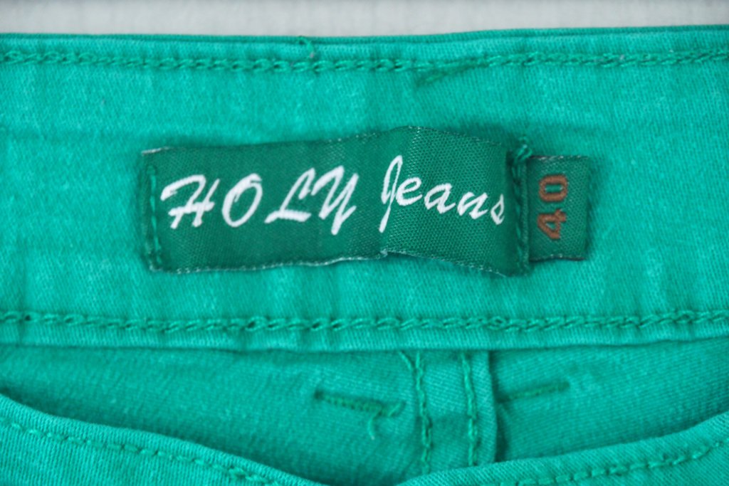 Dunkelgrüne Jeans Gr. 36/ 38 Midwaist