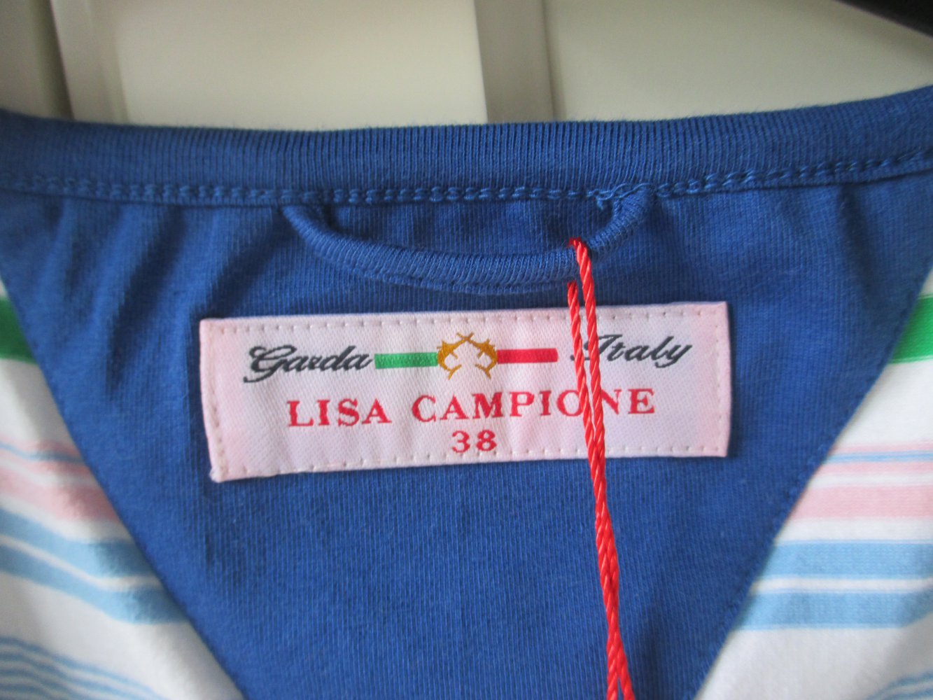 Lisa Campione, gestreiftes T - Shirt, Gr. M, Baumwolle, Kurzarm, Gr. 38 
