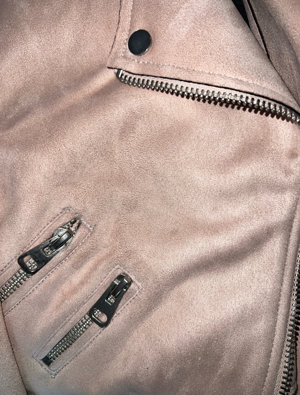 ZARA Jacke Rose Wildlederimitat