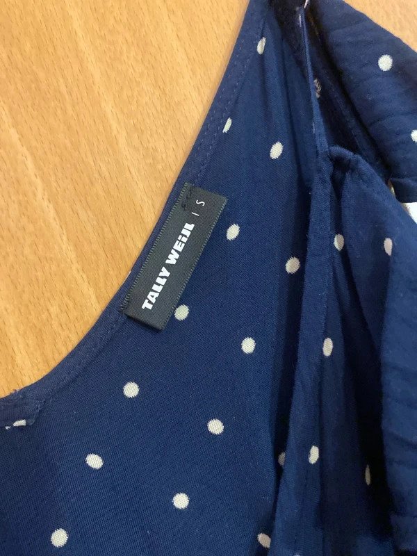 Blau weiß gepunkteter Jumpsuit S (36/38)