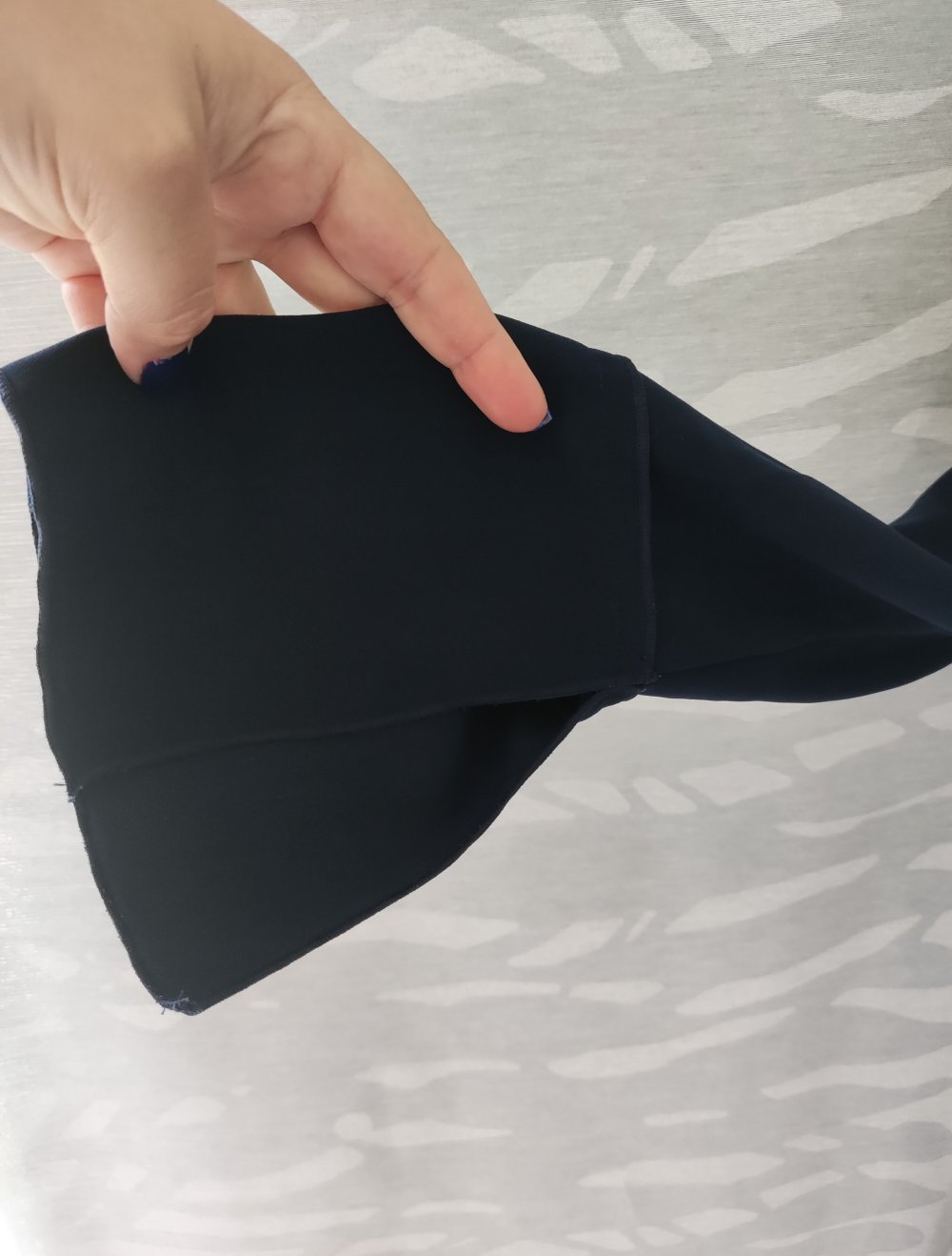 Blaues Mango Kleid S langärmlig