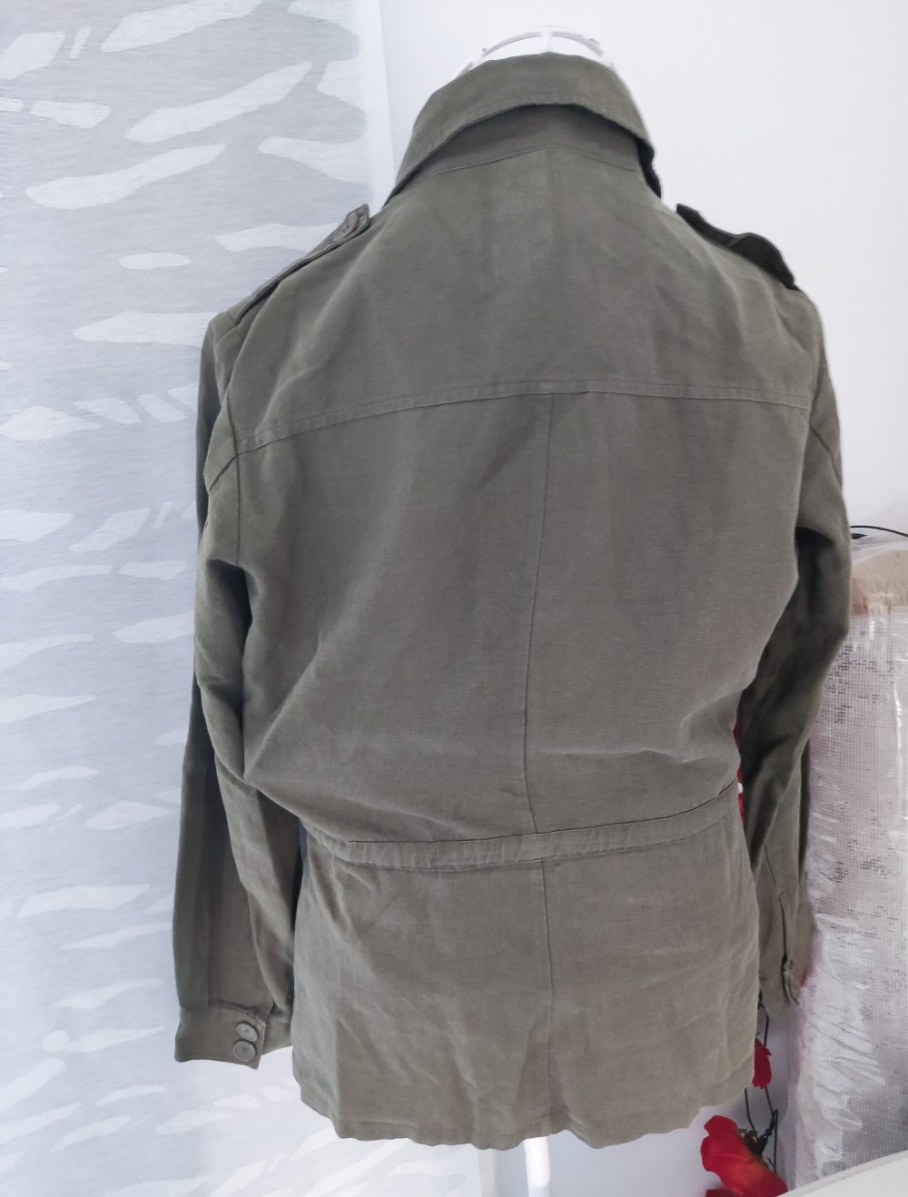 Military Jacke Leinen Jacke Grösse M