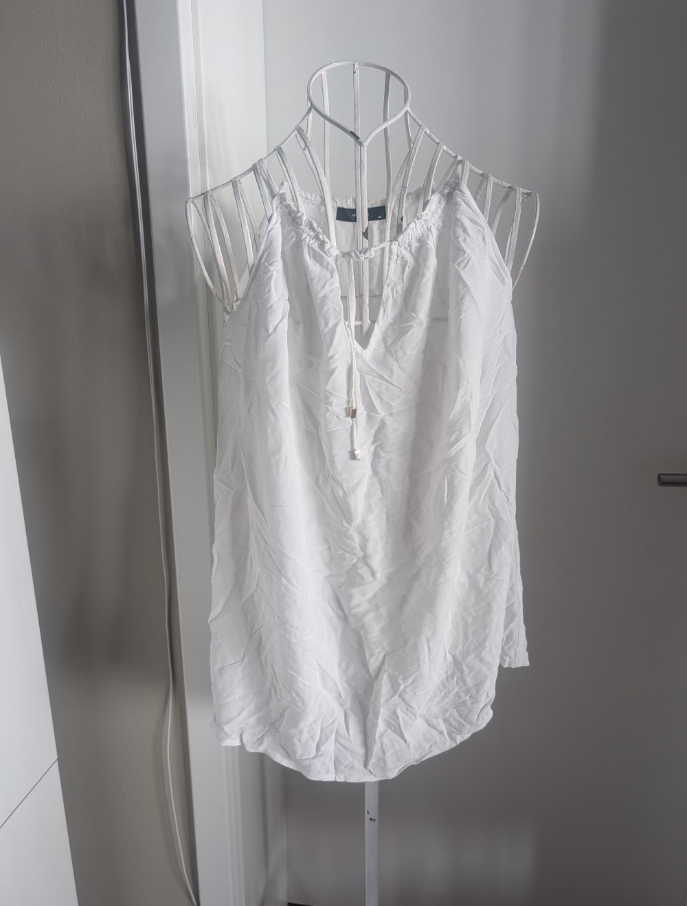 weisses Viskose-Shirt Hallhuber 38