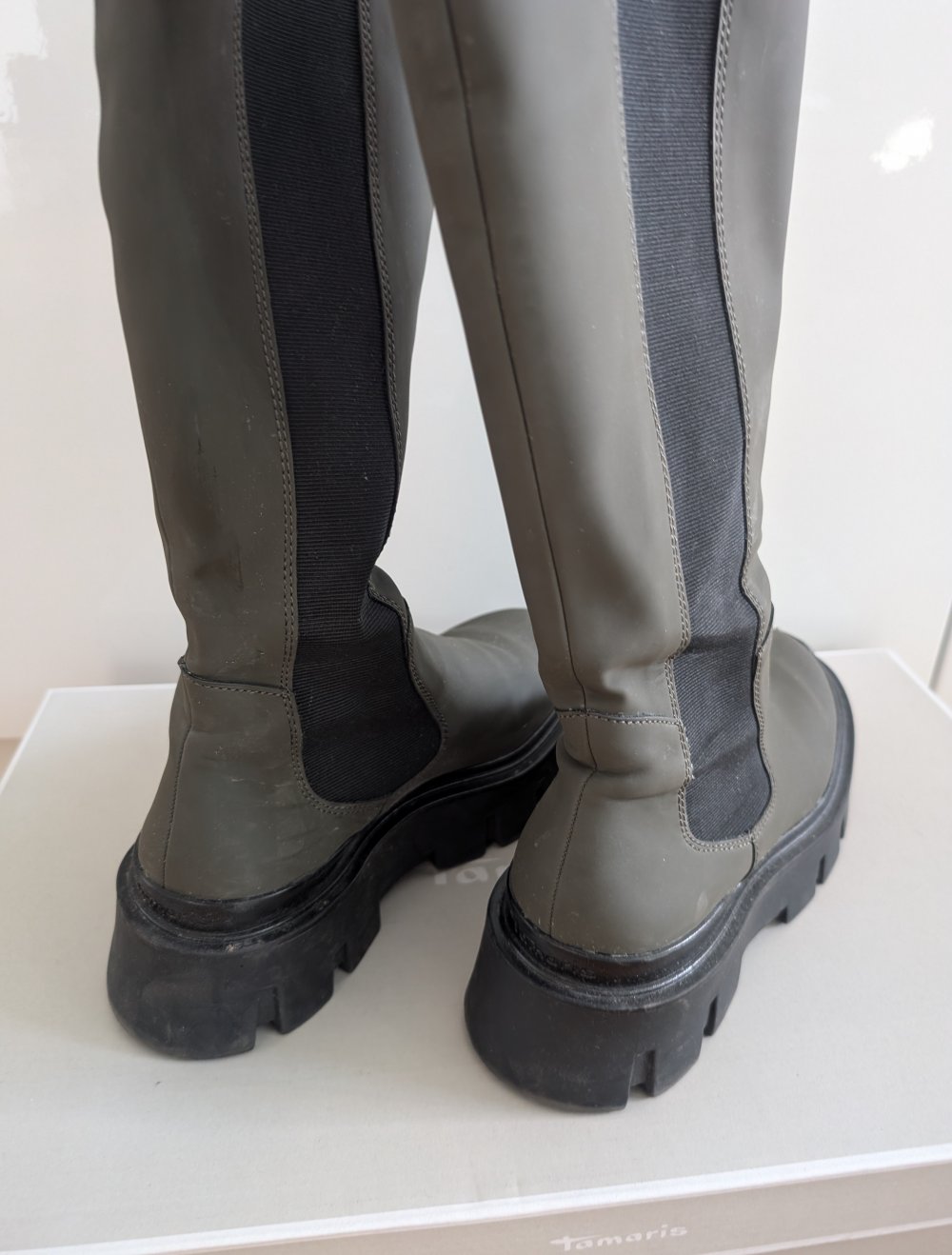 Tamaris Combat Stiefel 40 oliv