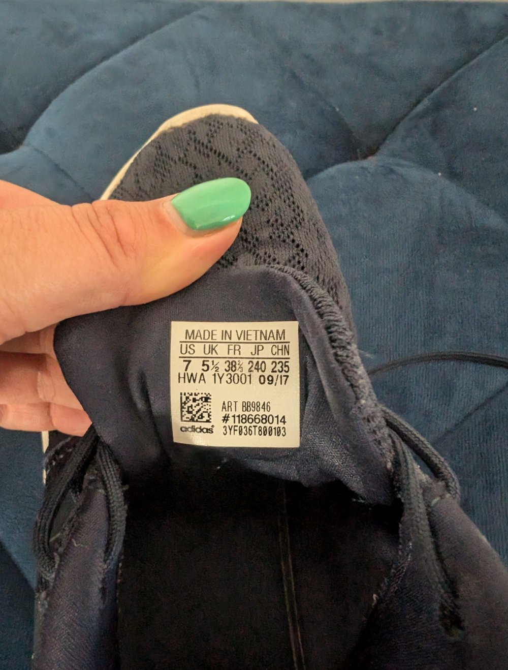 blaue Adidas Sneaker 38 2/3