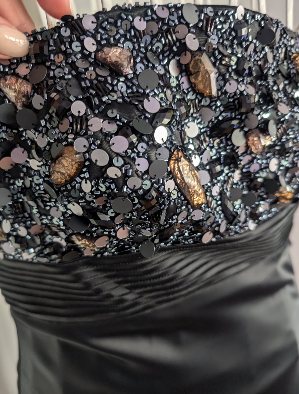 tolles schwarzes Abendkleid Unique 38