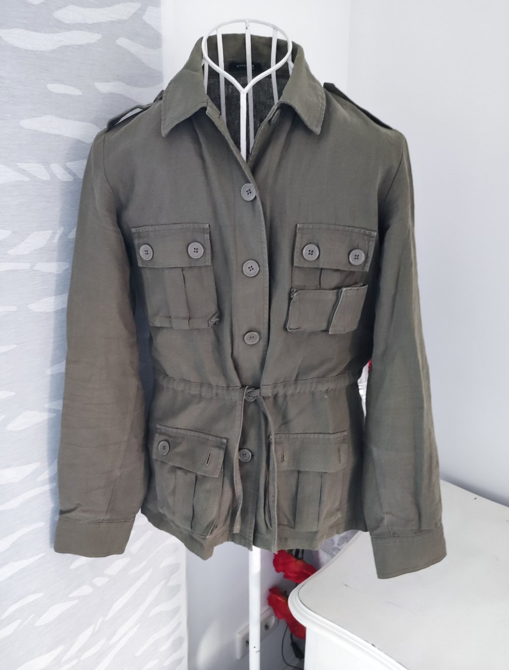 Military Jacke Leinen Jacke Grösse M