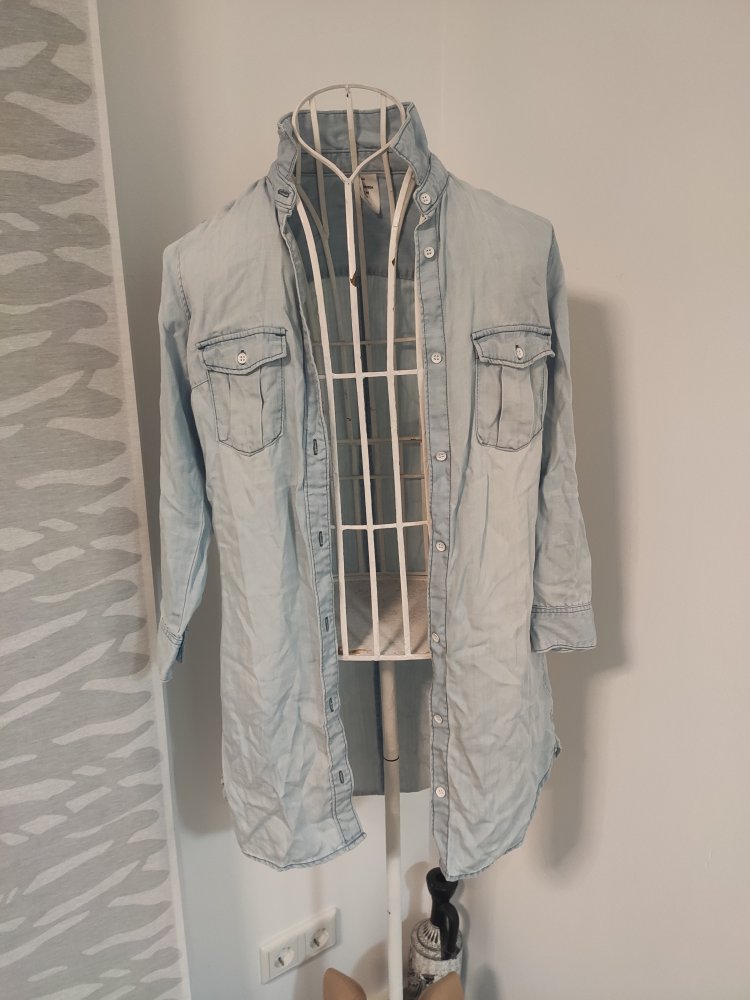 Lange und helle Jeansbluse H&M 34
