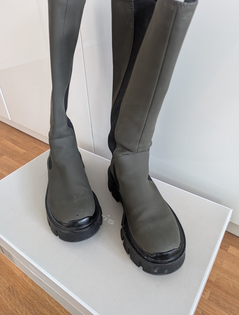 Tamaris Combat Stiefel 40 oliv