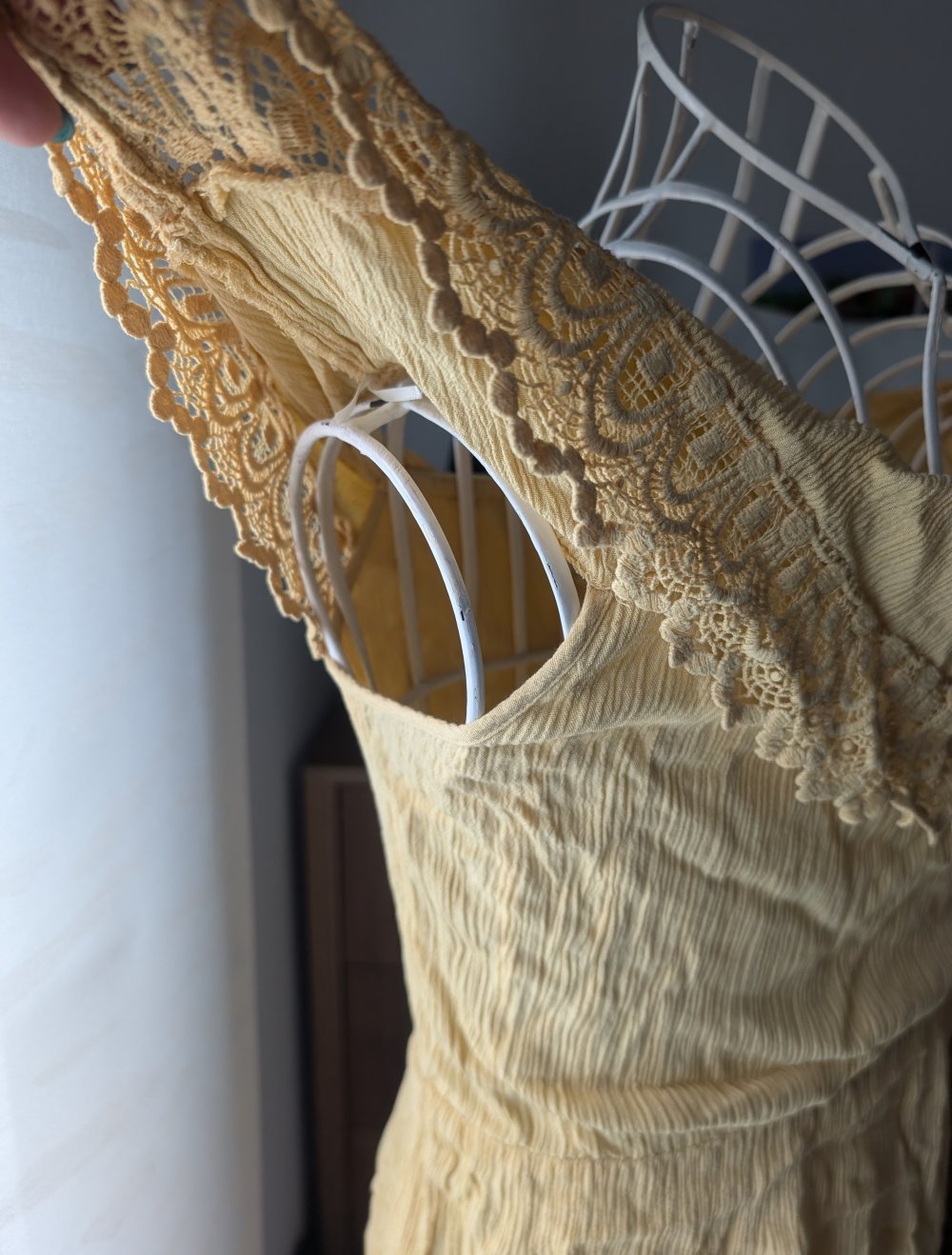 hellgelbes Sommerkleid Viskosekleid H &M 38