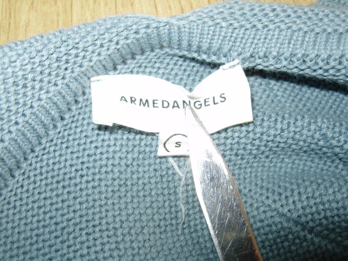 Armedangels Cardigan salbei offen lang Baumwolle S 36/38