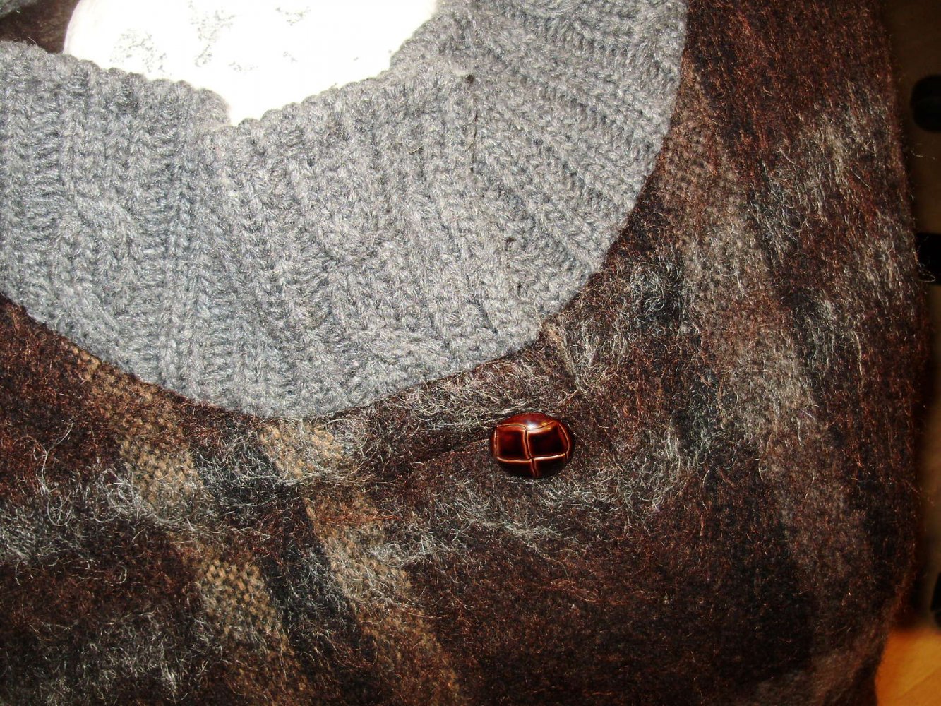 Di Loren Woll Jacke innen Fellimitat Gr M