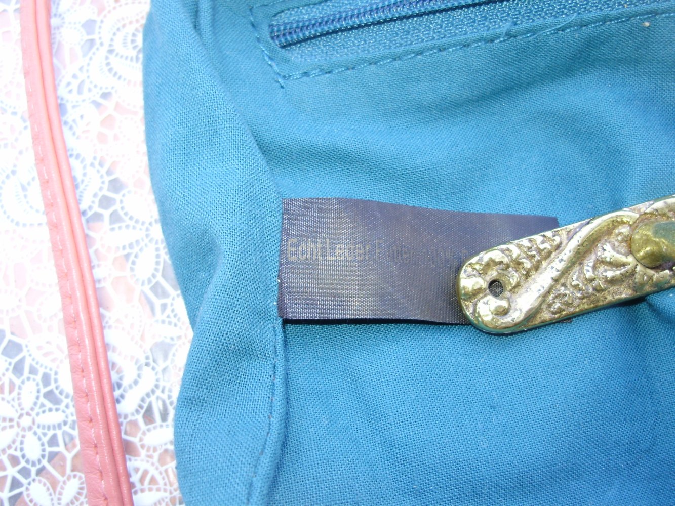 Echt Leder Tasche cross- bag lachsfarben
