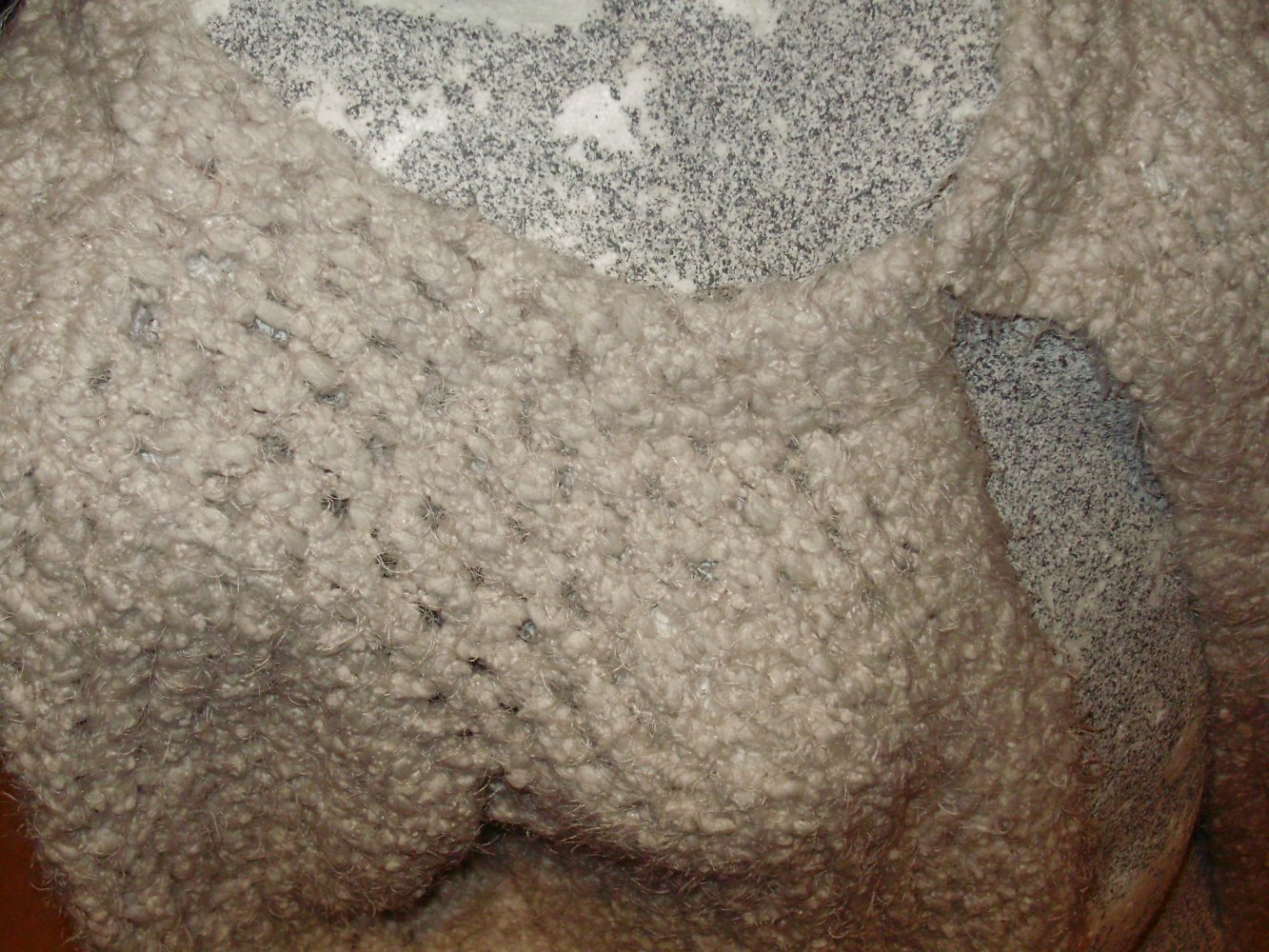 Vögele Strickmantel beige kuschelig schwere warme Qualität Gr S