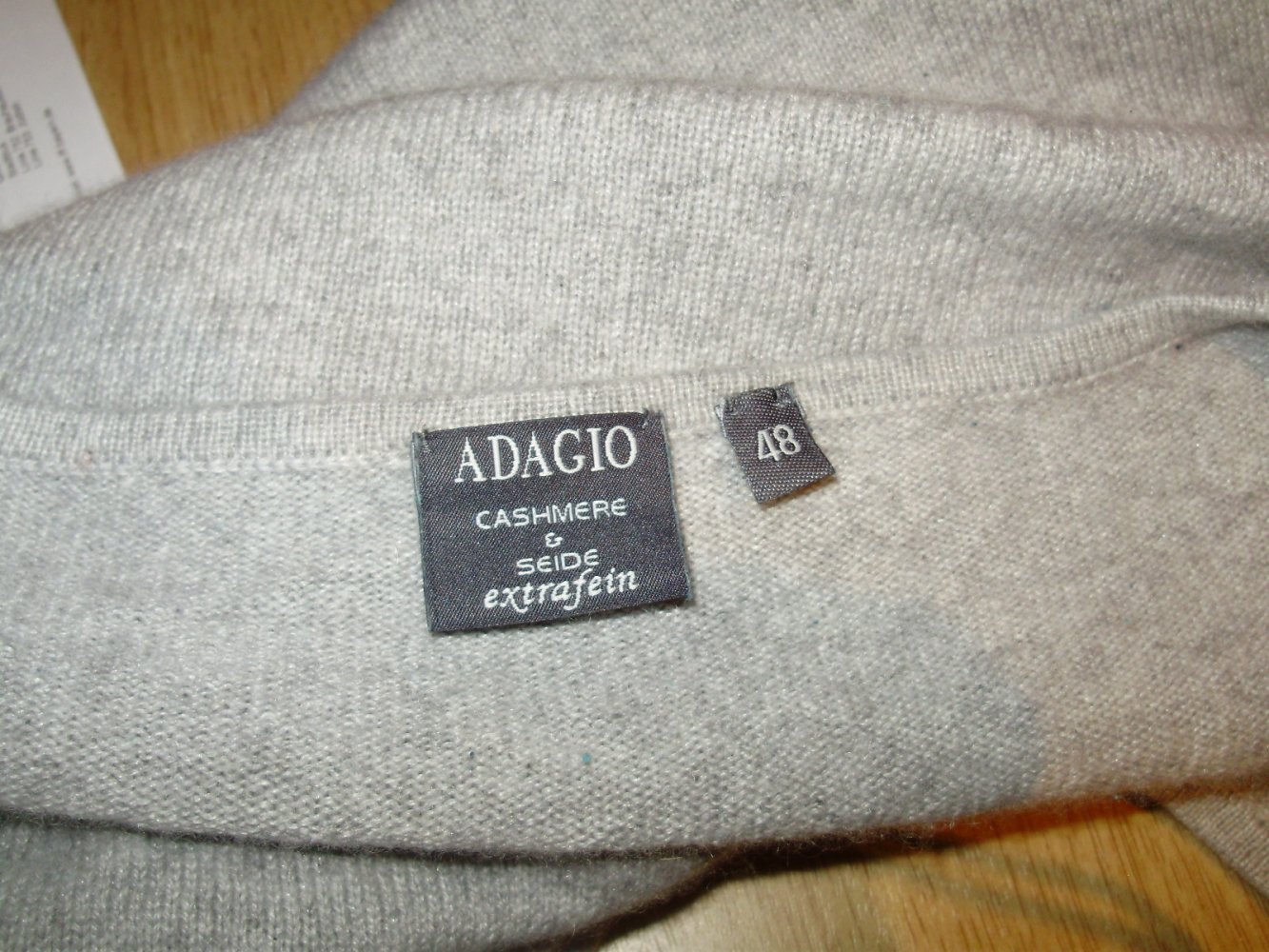 Adagio Pullover grau Kaschmir / Seide 48