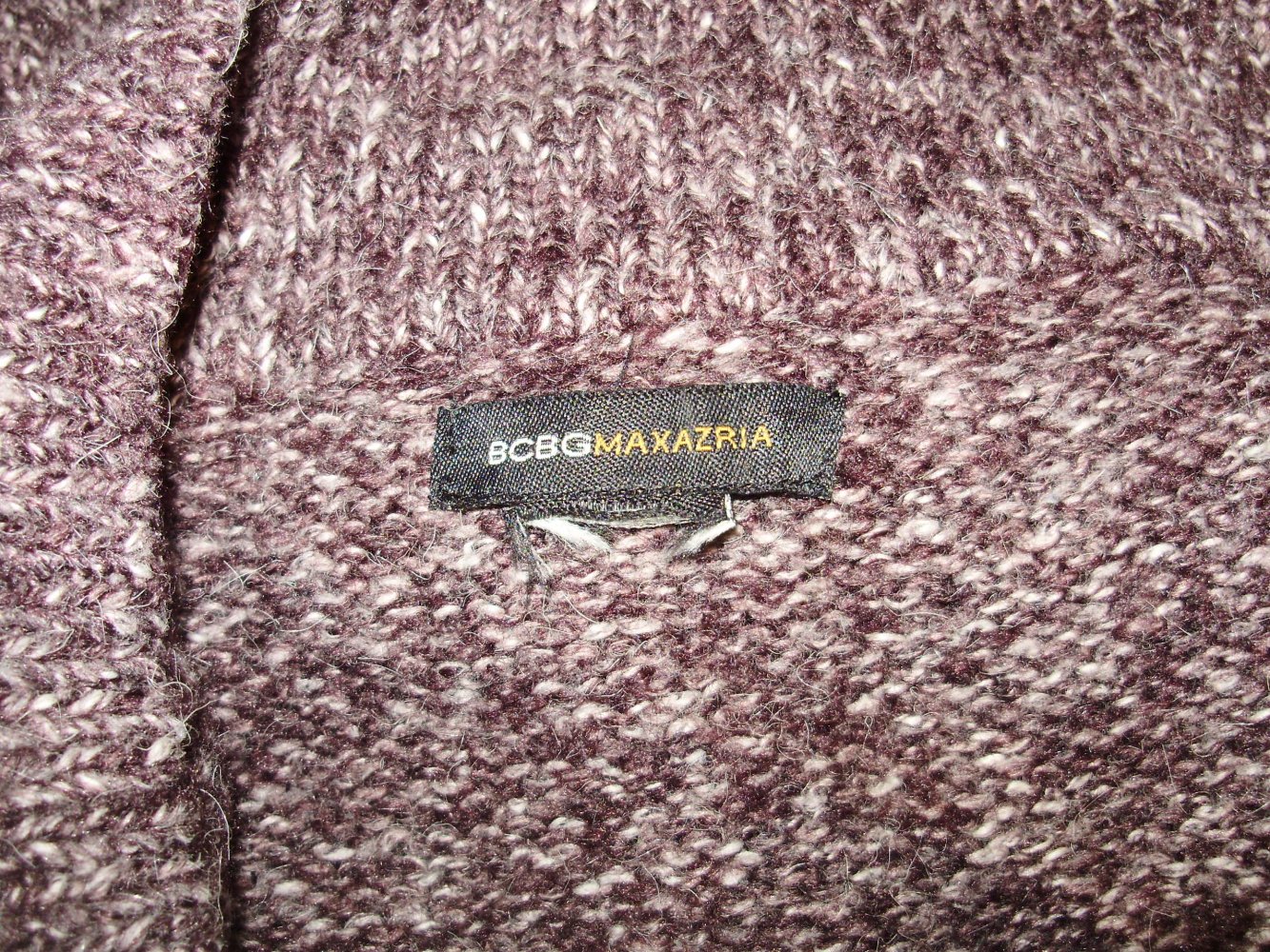 BCBG Max Azria Strickmantel braun-rot meliert M passend