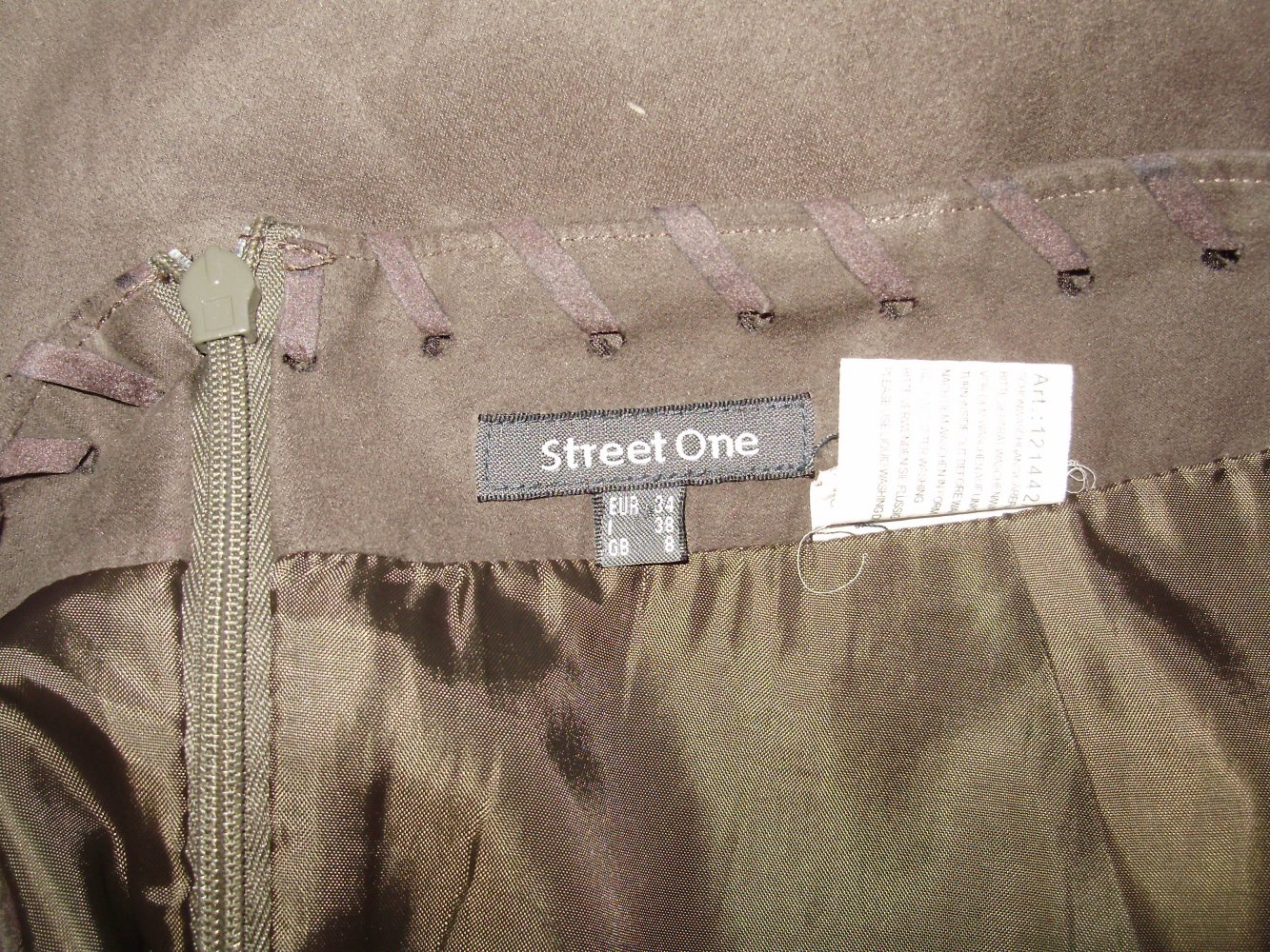 Street one Rock gefüttert Lederimitat braun Gr 34 S wie neu