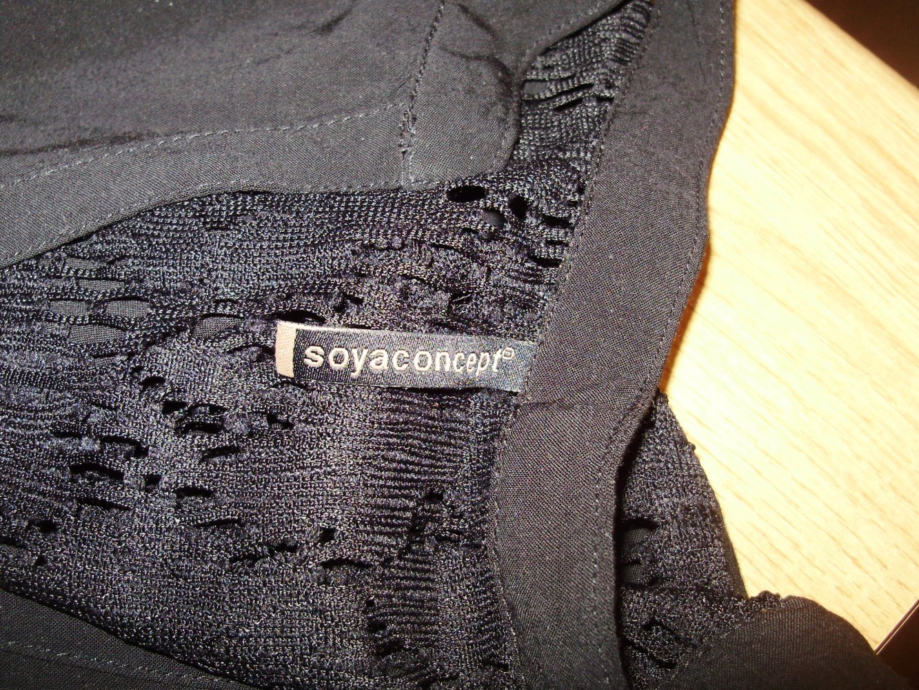 Soyaconcept Bluse schwarz LA Spitze S