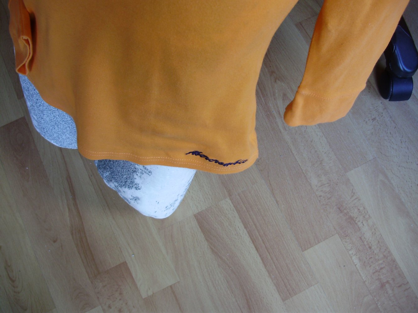 Abercrombie &Fitch Shirt Langarm orange V-Ausschnitt S passend