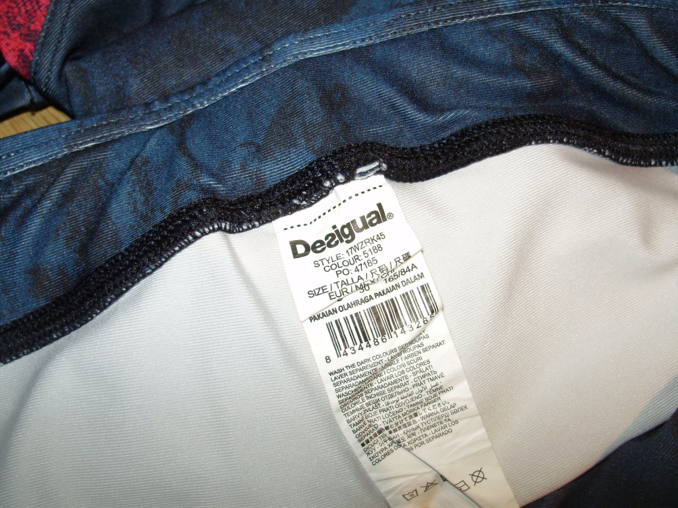 Desigual Leggings blau/ schwarz pink S