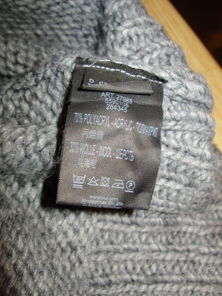Oui Pullover kuschelig warm grau Wollanteil Gr 38