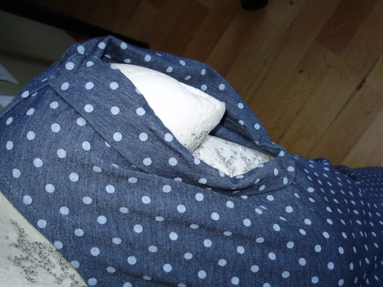 Ragwear Kleid blau Punkte bequem 100% BW XL