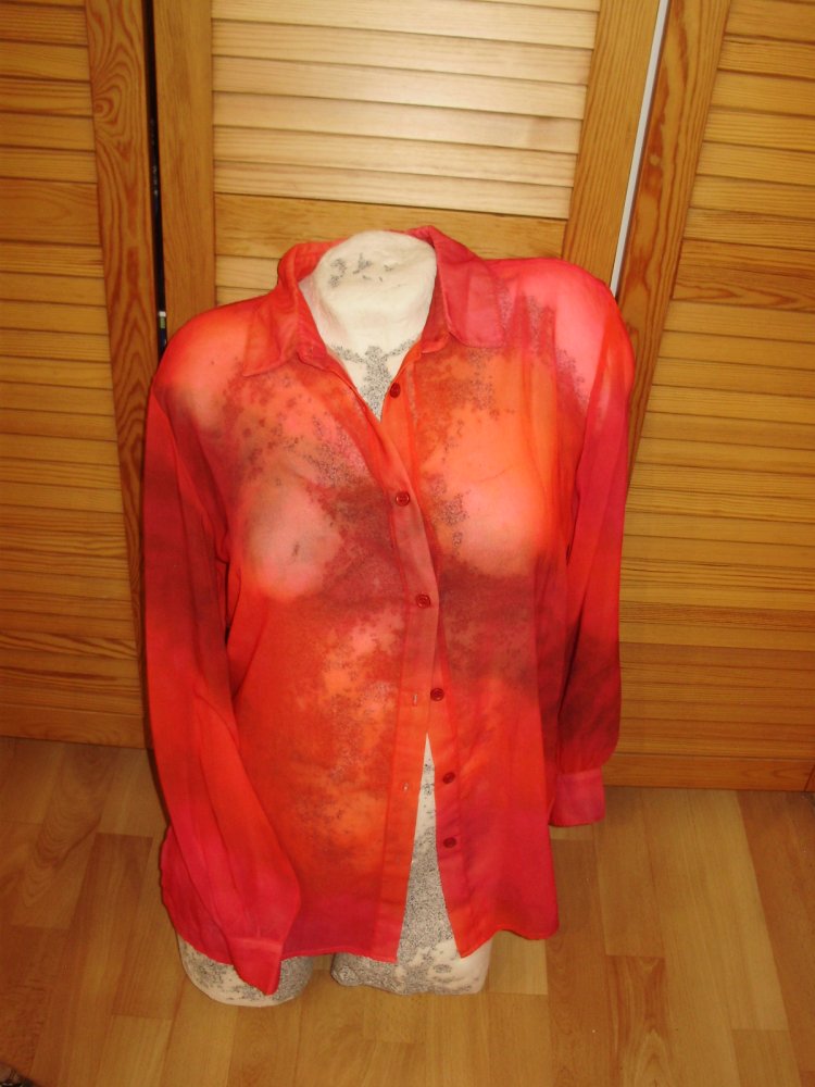 Na-Kd Langarm Bluse pink rot S