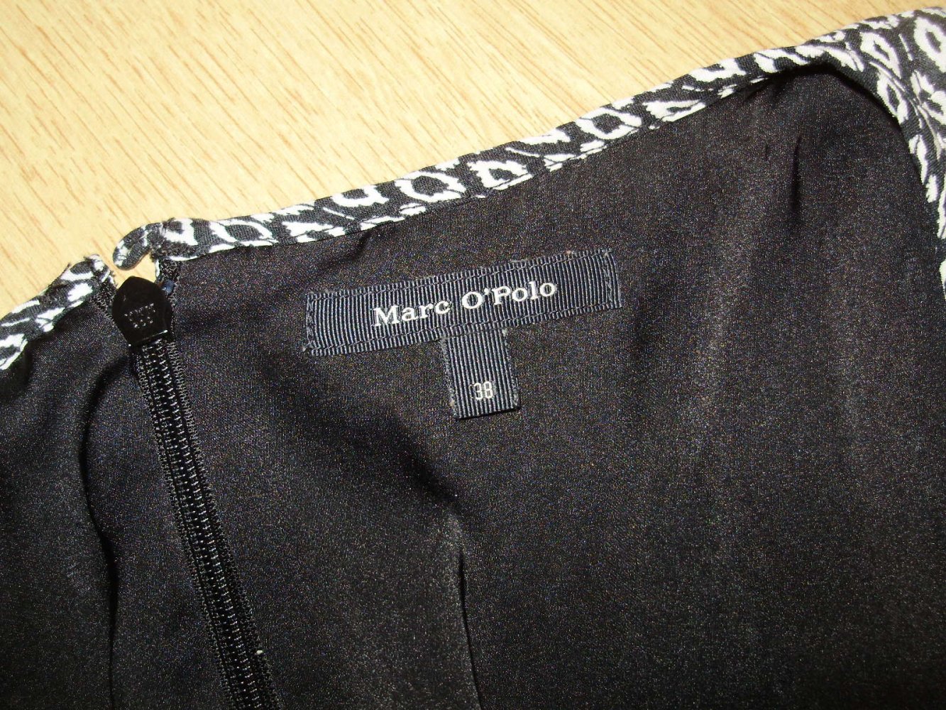 Marc O´Polo Kleid s/w Muster gefüttert 38