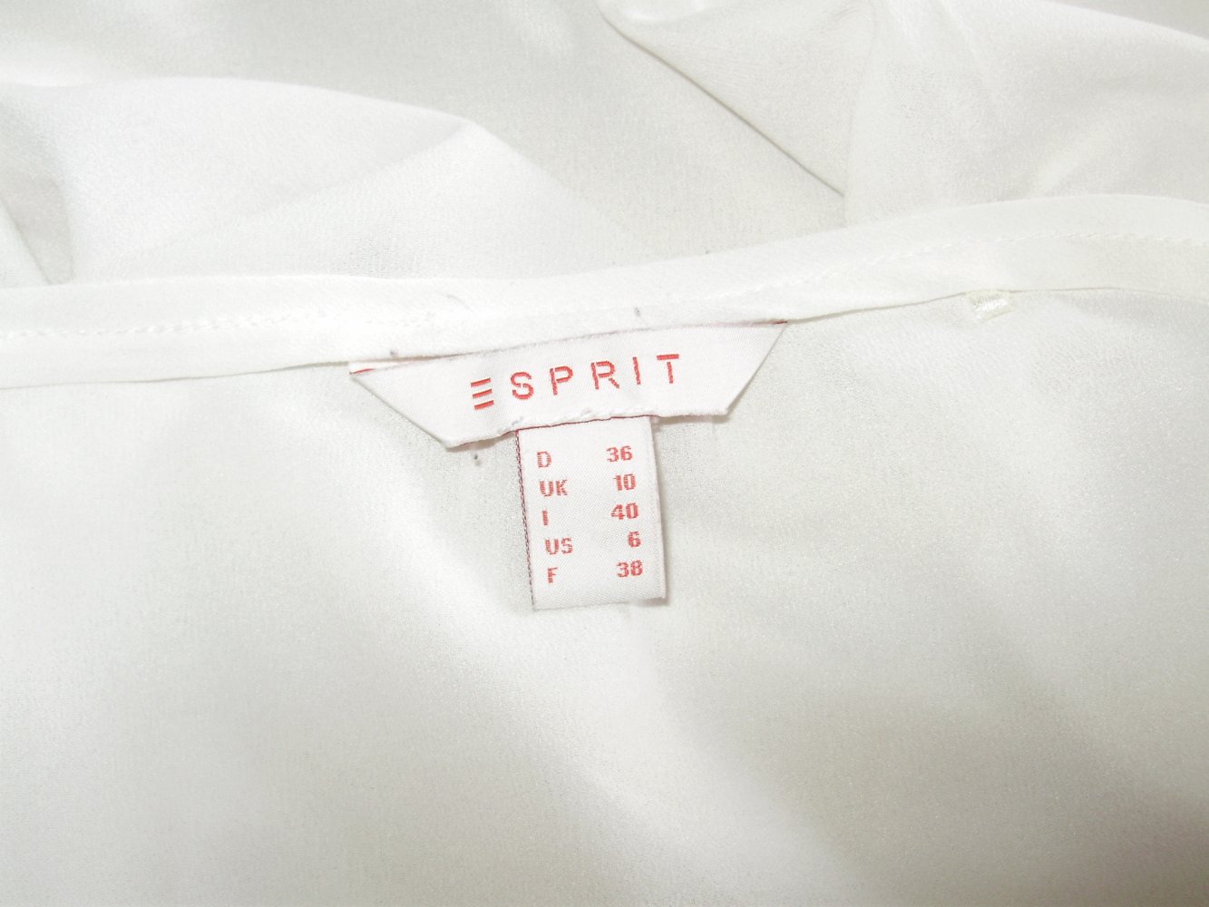 Esprit Bluse Tunika creme weiß leicht Gr 36