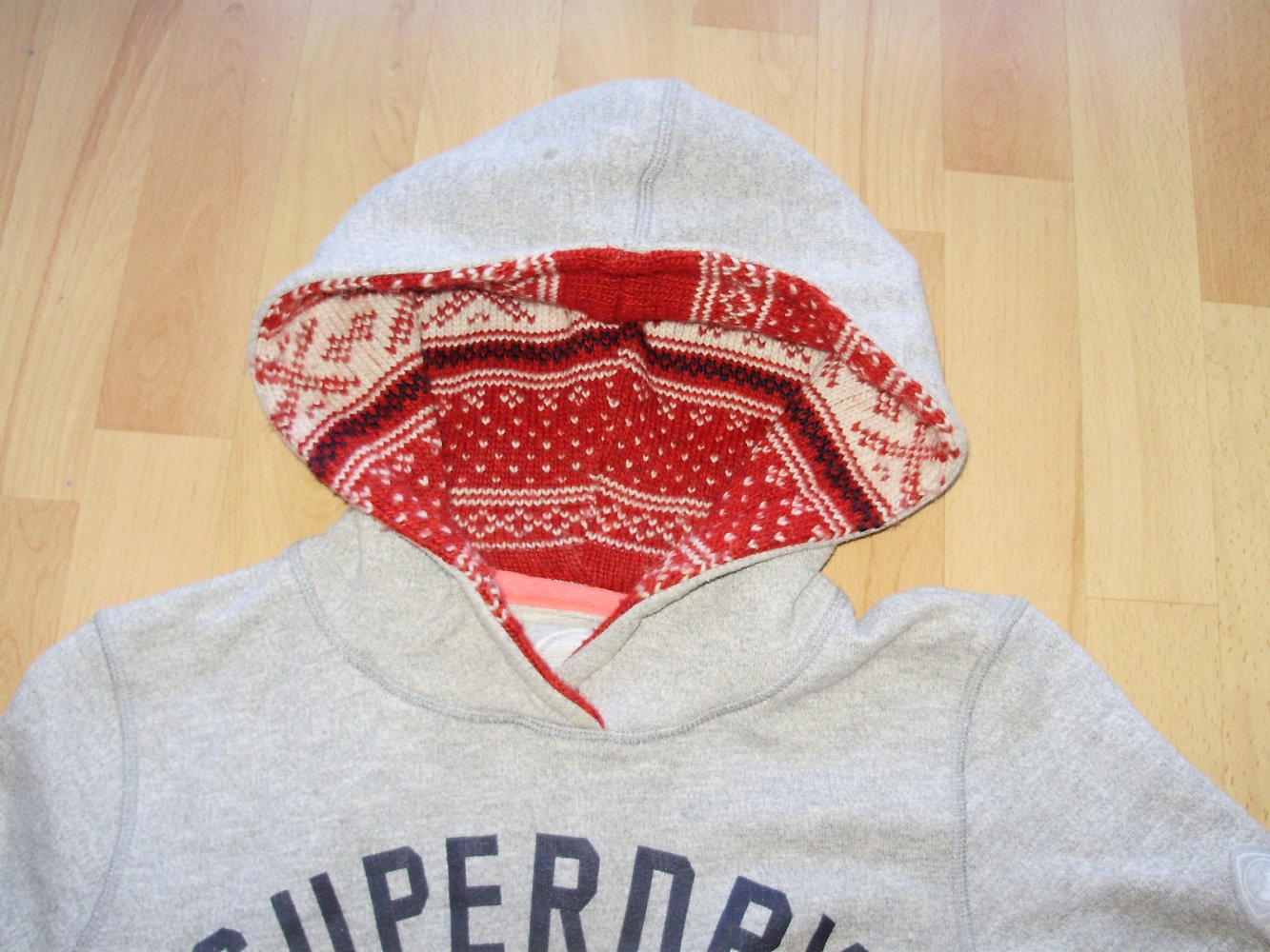 Superdry Sweat Hoodie Wolle Norwegermuster L