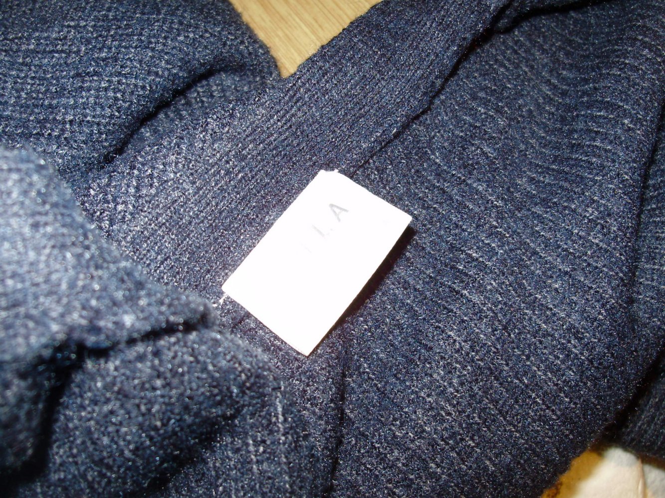 Vila Cardigan lang offen blau meliert S