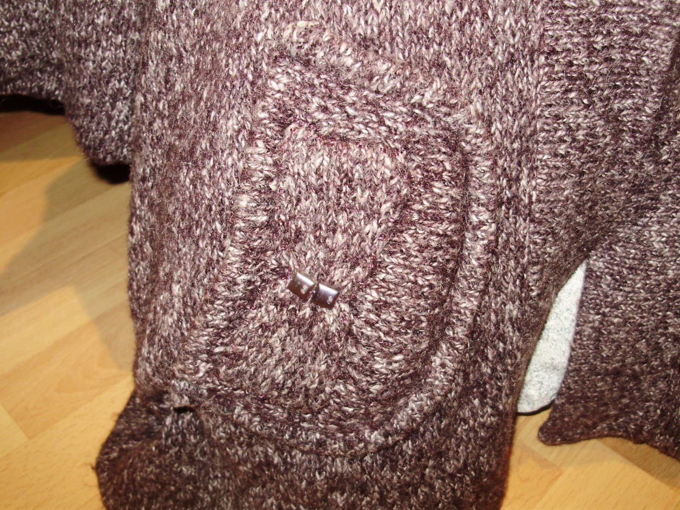 BCBG Max Azria Strickmantel braun-rot meliert M passend