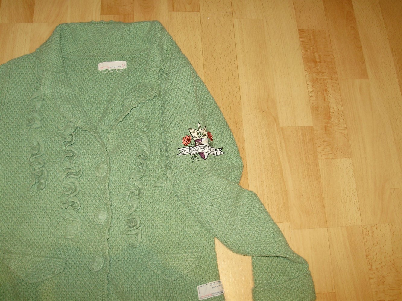 Odd Molly Cardigan grün romantischBaumwolle Gr 1 S