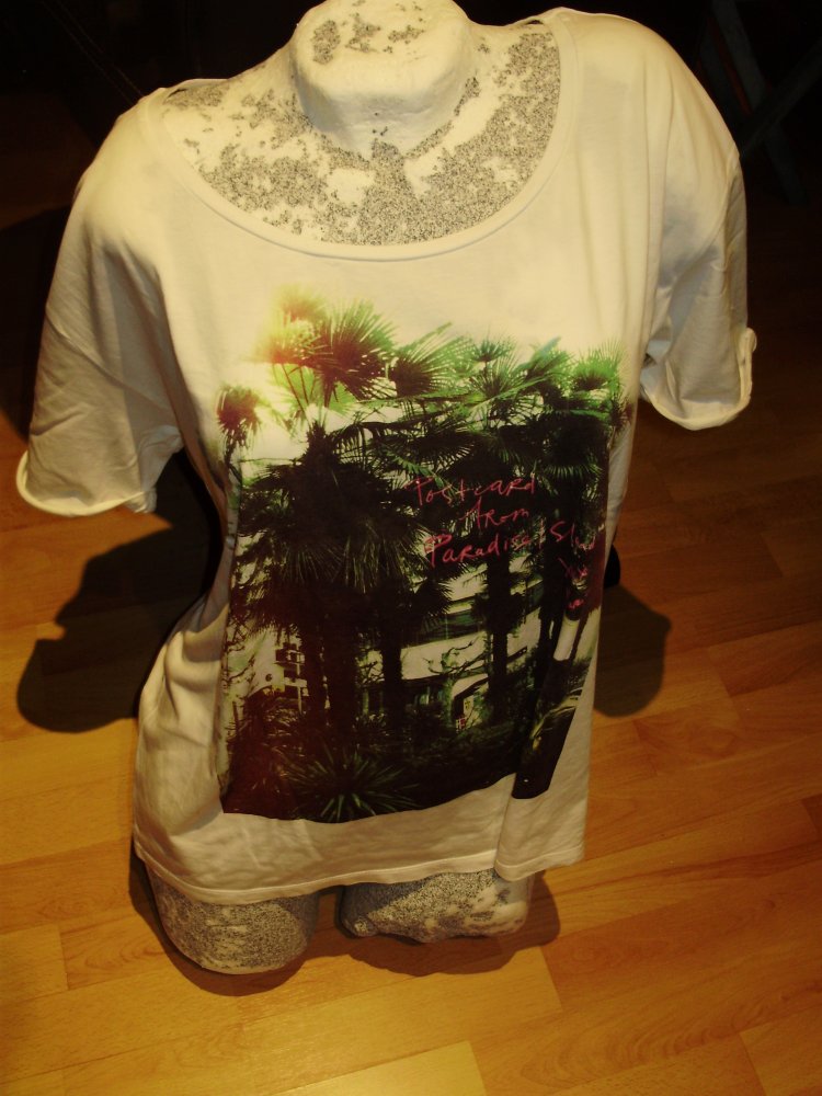 Maison Scotch Shirt creme Print Gr 4 = L