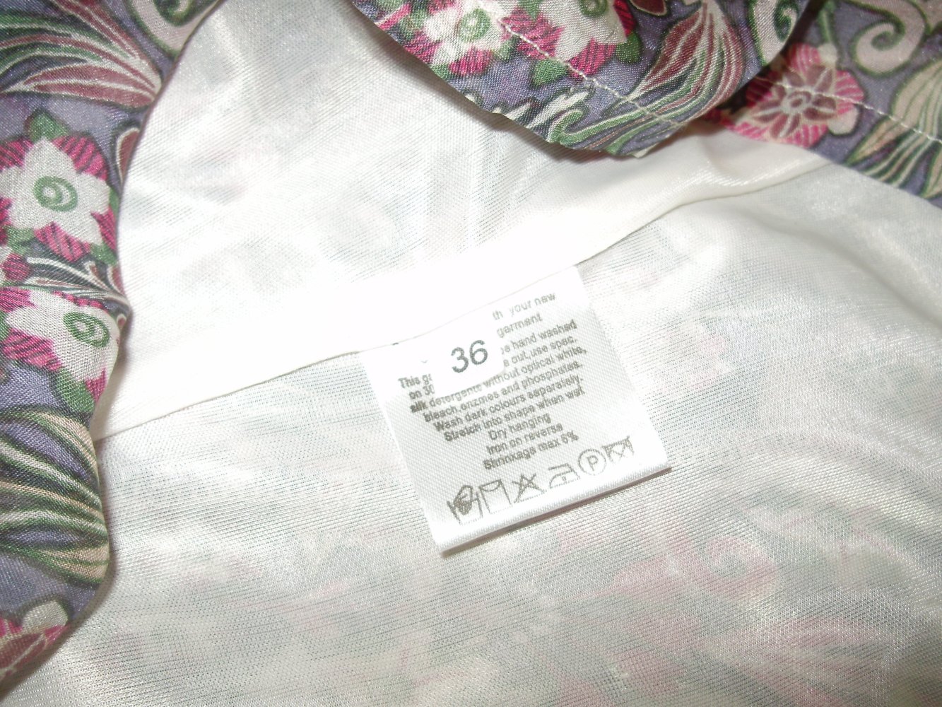 Container Kleid bunt Muster 100% Seide S