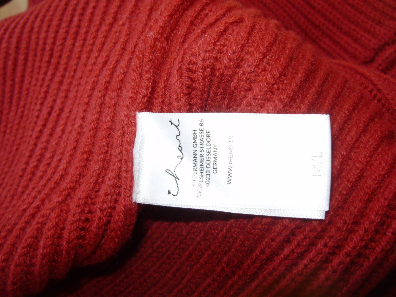 i heart Pullover rotbraun ausgefallen Merinowolle M L
