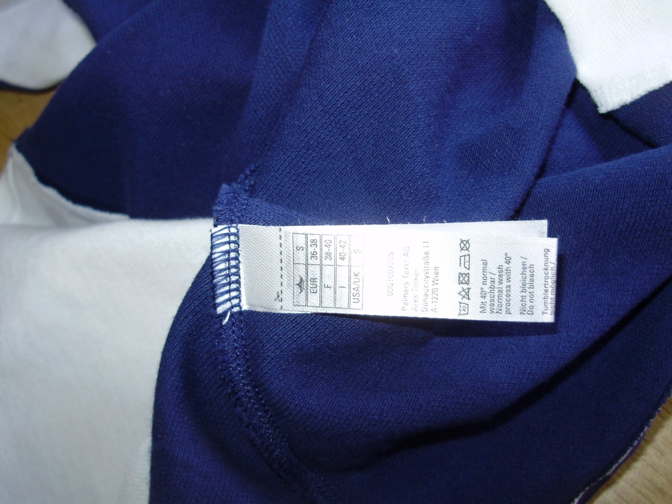 Palmers Kleid weiß/ dunkelblau 36/38