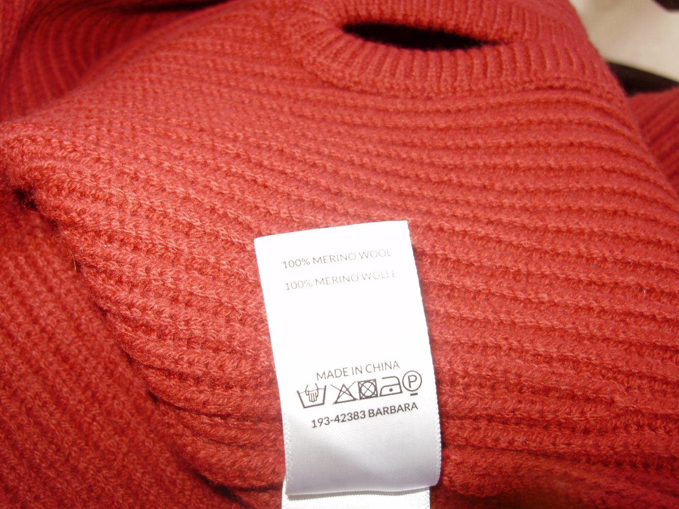 i heart Pullover rotbraun ausgefallen Merinowolle M L