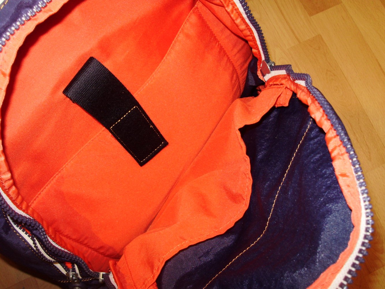 Kipling Rucksack blau Innenfutter rot groß NEU