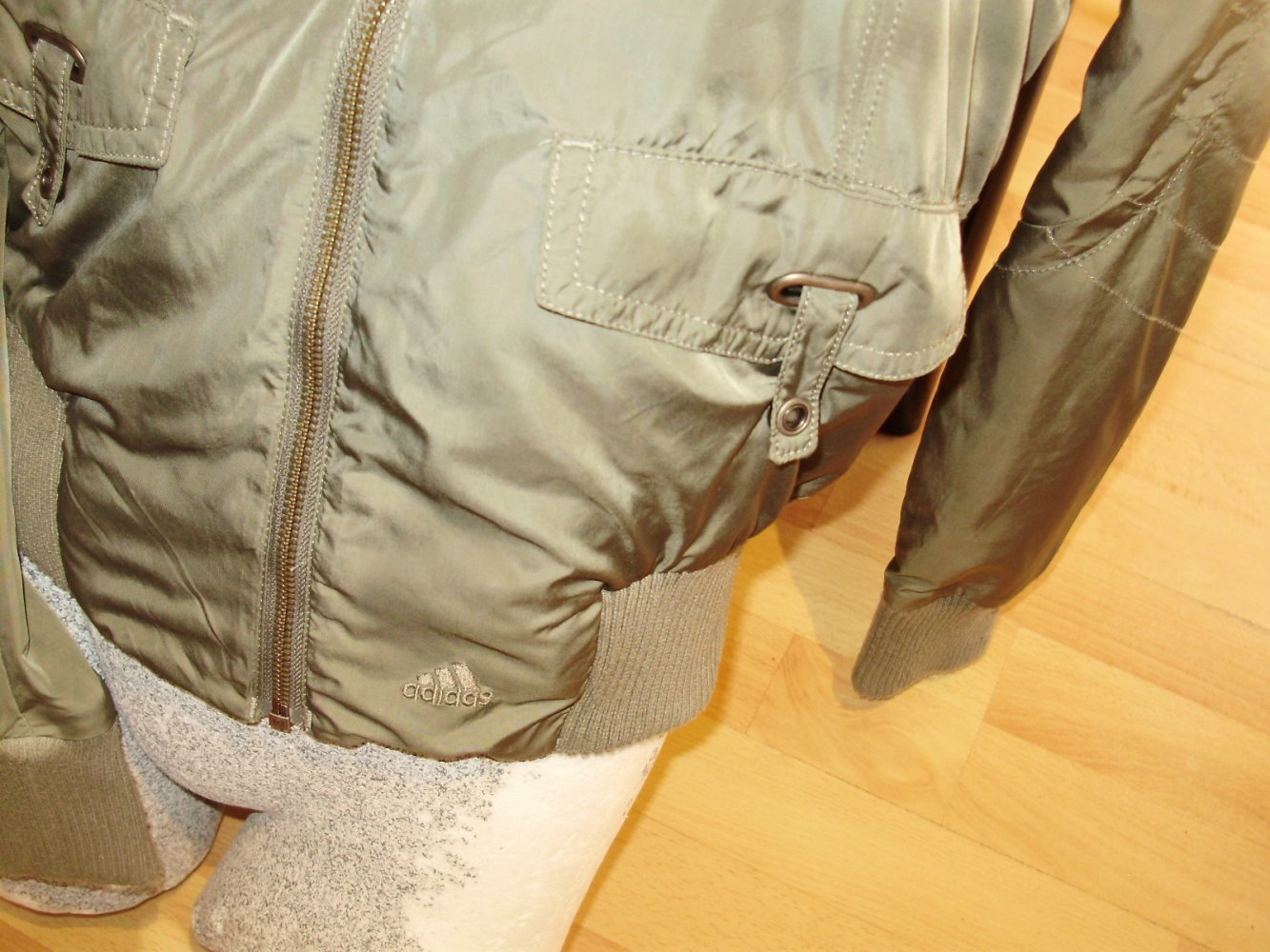 adidas Jacke khaki Kapuze S