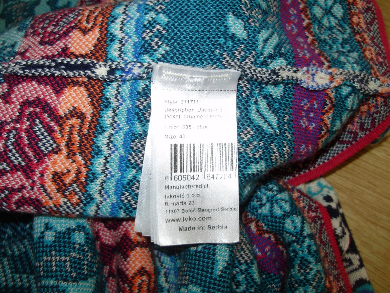 Ivko Cardigan bunt 100% Baumwolle 40