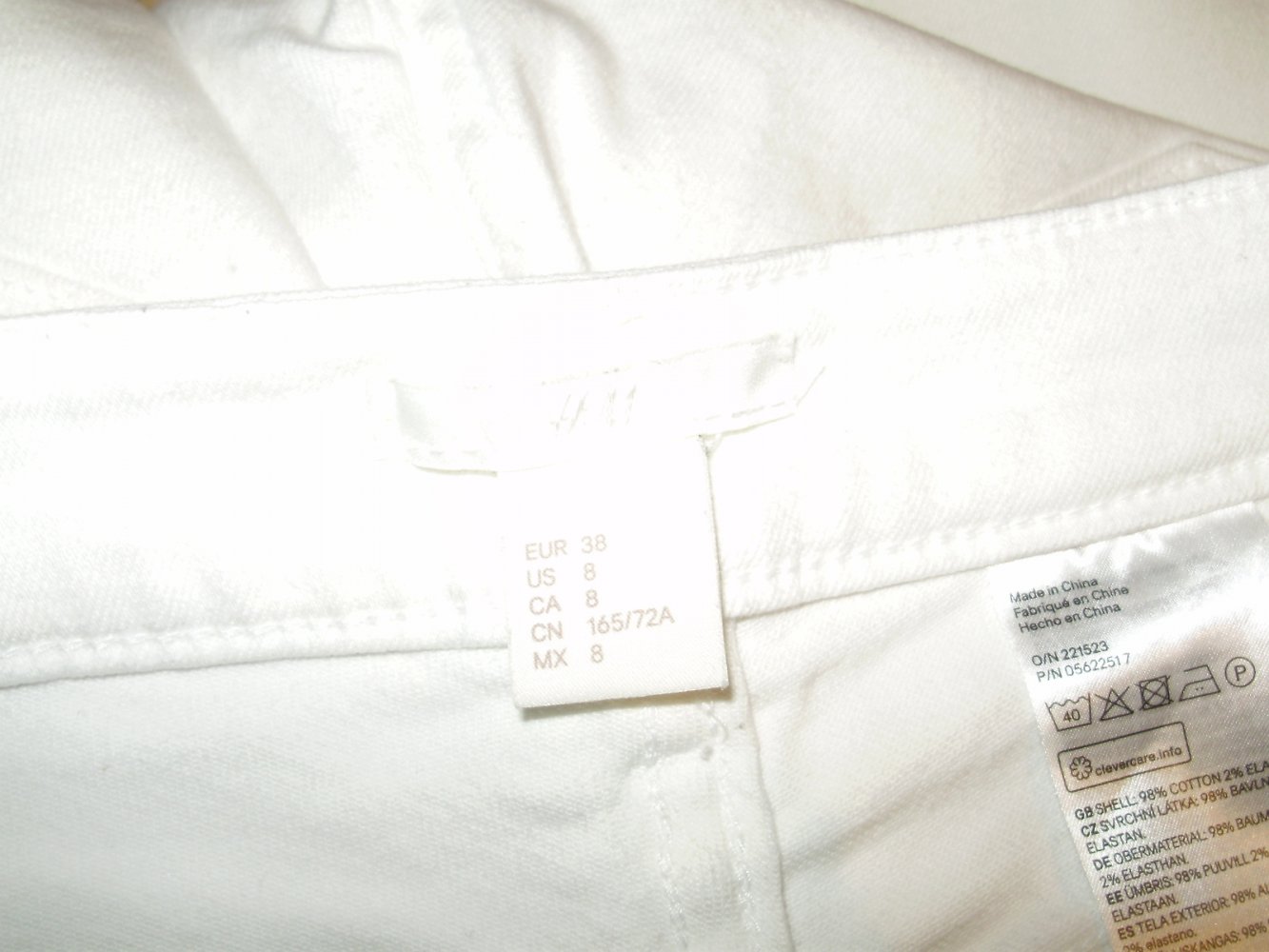 H&M Hose gerader Schnitt weit Gr 38