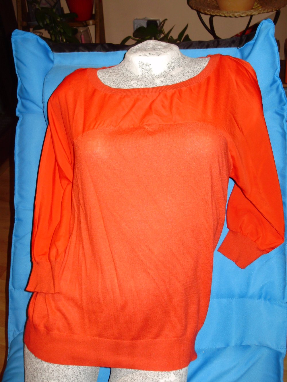 Esprit Feinstrickpullover rot Stoff zart trendy Gr L