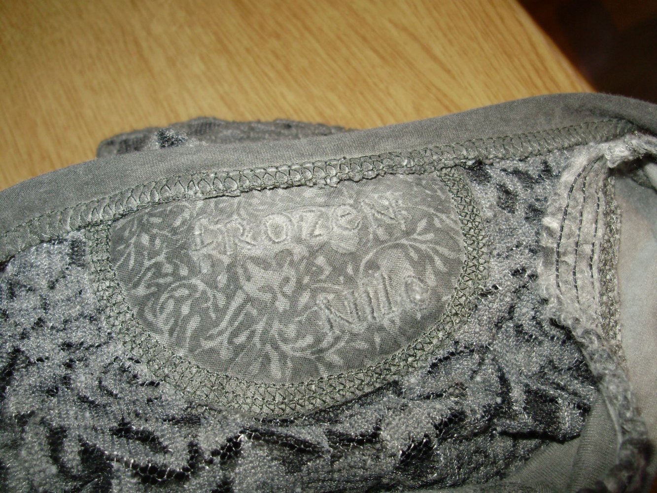 Frozen Kleid Spitze zwei in einem LA grau khaki BW Seide S