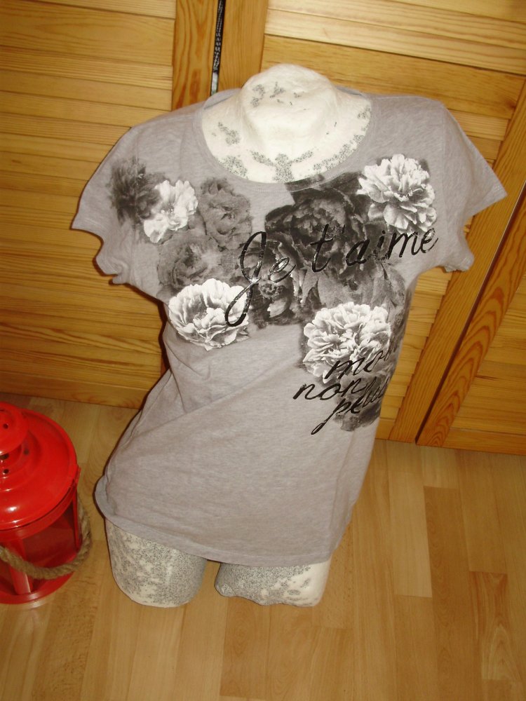 Shirt grau Print Rosen M