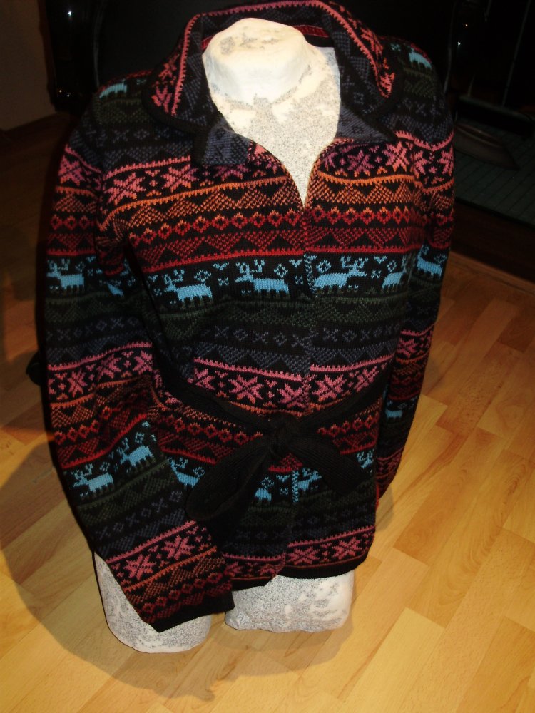 Bondelid Cardigan warm gefüttert bunt Muster M