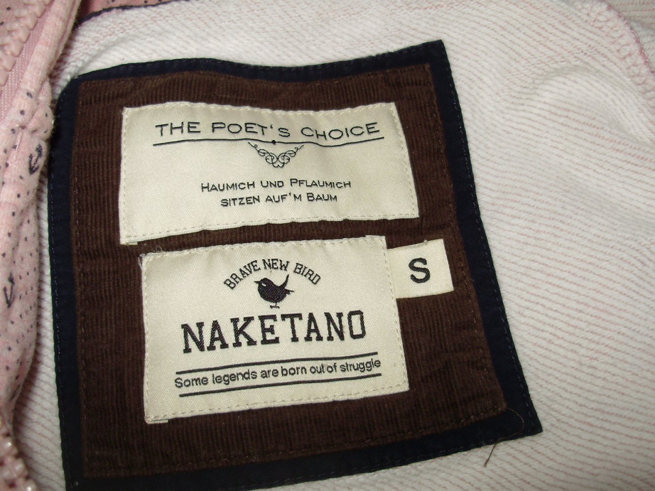 Naketano Sweat Hoodie rosa Anker S