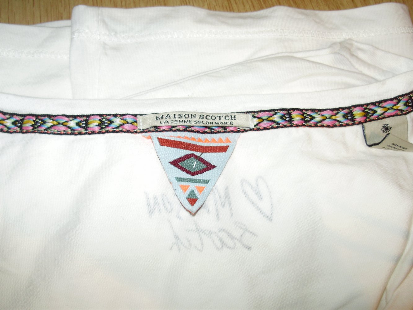 Maison Scotch Shirt creme Print Gr 4 = L