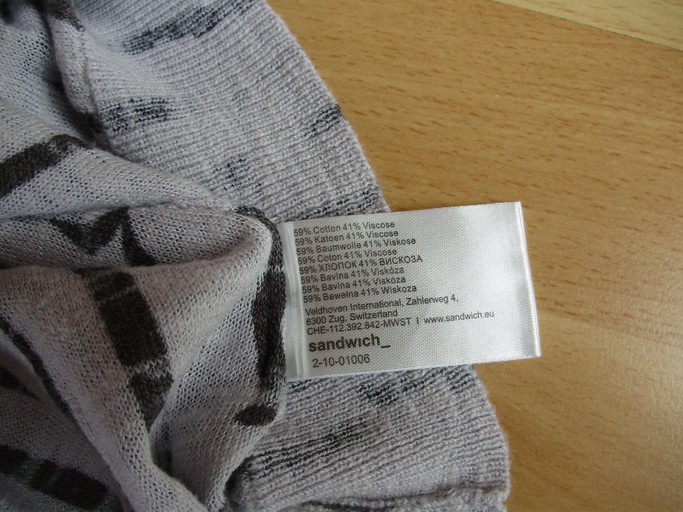 Sandwich Cardigan grau türkisfarbene Blenden Zebra Muster Gr L